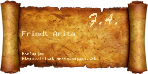 Frindt Arita névjegykártya